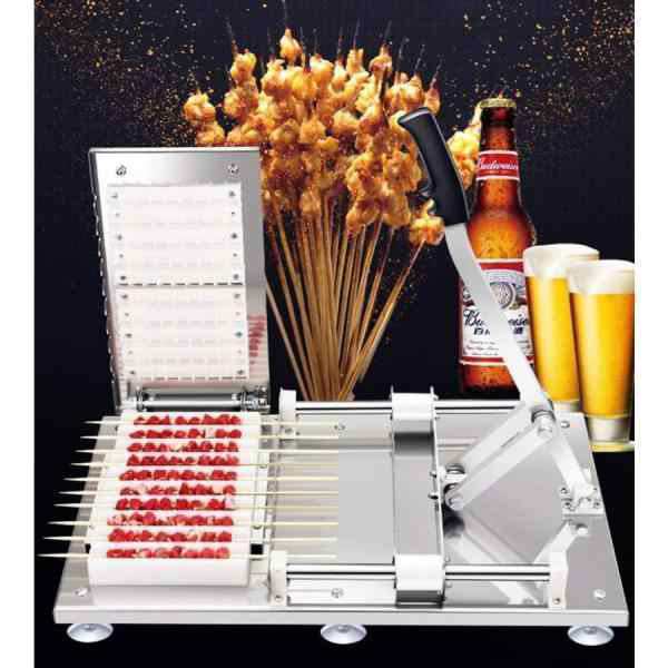 串刺し機 ケバブ機 DIY肉串焼き バーベキュー 肉の串刺し機 手動