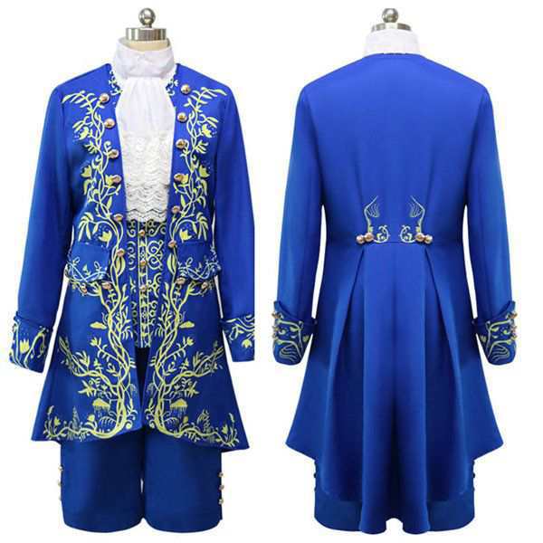 フロックコート ステージ 衣装 カラオケ 大会 王子様 貴公子 大人 メンズ スーツ 男性 舞台 貴族服装 コスプレ ヨーロッパ風 演出 仮装 演劇 サファイア色