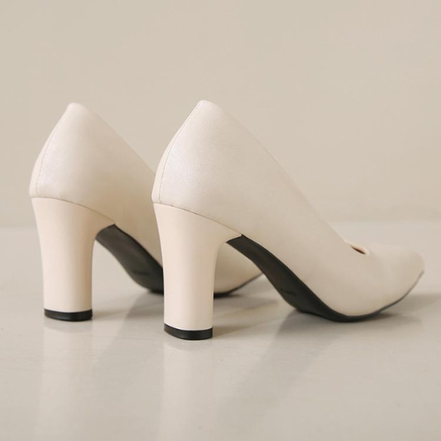 走れる美脚パンプス ヒール8cm 身長アップ 走れる 低反発 美脚 パンプス 痛くない 歩きやすい ポインテッドトゥ ブラック 黒 ホワイト 白 太ヒール 靴 リボン 韓国 ファッション 結婚式 フォーマル パーティー 仕事 OL オフィスカジュアル 大きい 22.5-26.5cm パーティーパンプス