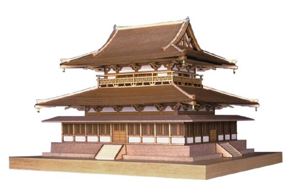 ウッディジョー 1/150 法隆寺 金堂 木製模型 組立キット