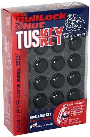 KYO-EI(協永産業) BullLock TUSKEY Lock & Nut SET M14XP1.5 20P ブラック T0600B