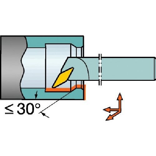 サンドビック コロタｰン107 ポジチップ用ボｰリングバイト A32TSVPBR16