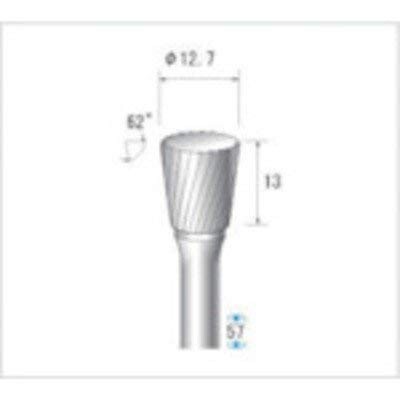 ナカニシ 超硬カッター 逆テーパー(シングルカット)刃径12.7mm刃長13mm 26173