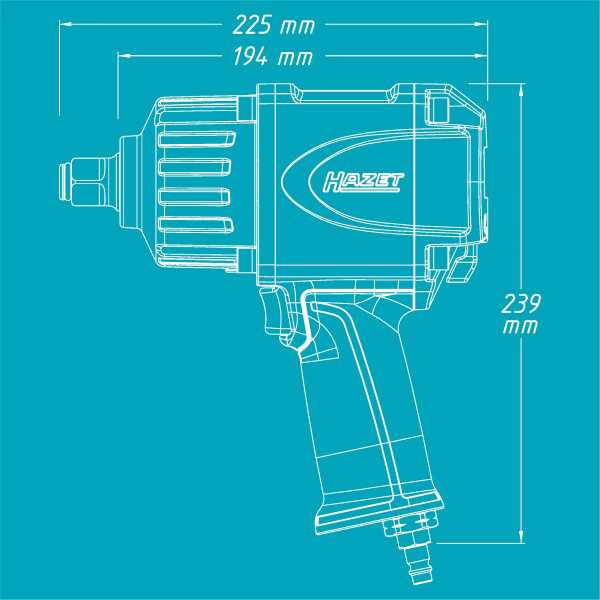 HAZET(ハゼット) エアインパクトレンチ 差込角20mm(3/4) 9013MG