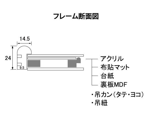 大仙 額縁 和額 蛍 隅丸 F4号 青磁 K262A0403