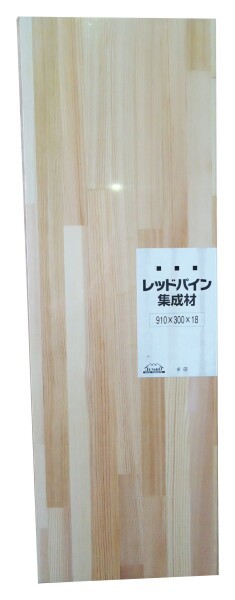 JUMBO レッドパイン集成材 シュリンク済み 910X18X300mm