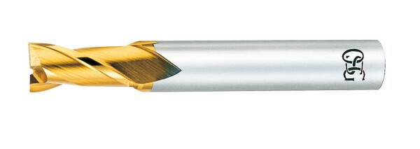 オーエスジー TiNコート2枚刃ハイススクエアエンドミルショート形 外径21.5mm 全長110mm 刃長45mm シャンク径20mm EX-TIN-EDS 21.5(84021