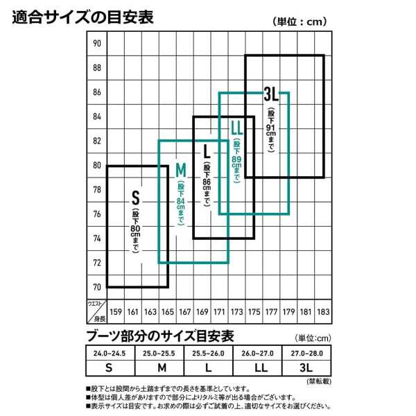 ダイワ(DAIWA) タイトフィットブレスラジアルジップウェーダー ＲＷ−４３５２Ｂ−Ｔ ブラック Ｌ