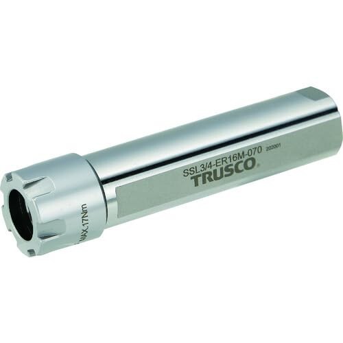 ＴＲＵＳＣＯ ＮＣ旋盤用ストレートシャンクコレットホルダ フラット付きＥＲＭコレットホルダＳＳＬ型（メトリック） シャンク径２２ 全