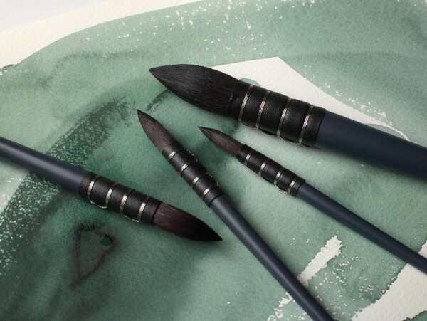 Winsor & Newton プロフェッショナル 水彩筆 合成 グレー Eichh?rnchen Mittel