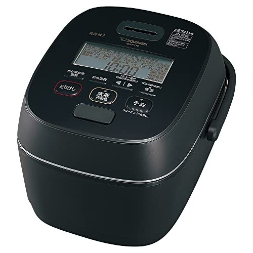 象印マホービン(ZOJIRUSHI) 炊飯器 5.5合 炎舞炊き 圧力IHタイプ 日本製 毎回のお手入れ点数2点 濃墨 NW-PT10-BZ