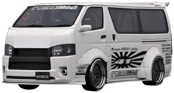 ignition model 1/18 T・S・D WORKS HIACE Pearl White 完成品