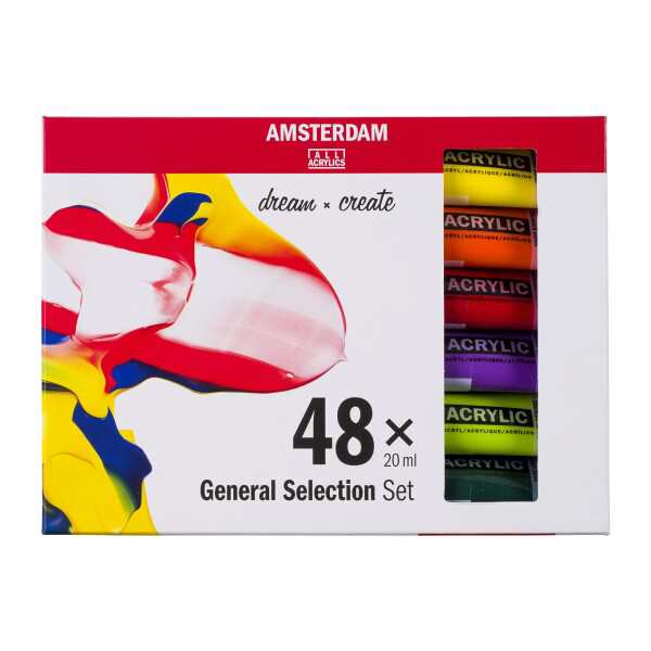 Amsterdam Royal Talens アムステルダム スタンダードシリーズ アクリルカラー 20ml チューブ 48個セット 一般的なセレクション (1782044