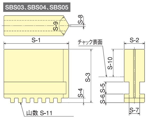 北川鉄工所 生爪 SBS04