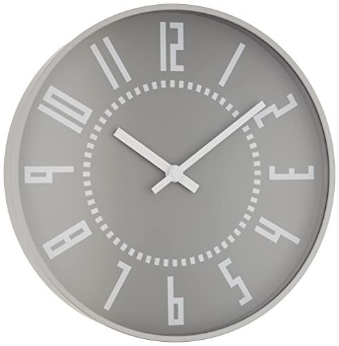 レムノス 掛け時計 アナログ エキクロック アルミニウム 灰 eki clock TIL16-01GY Lemnos グレー 直径25.6cm 厚さ4cm