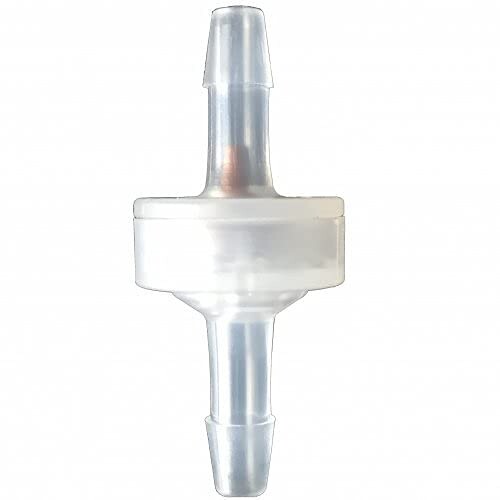 (5個入り)樹脂製チェックバルブ 逆止弁 ばね付きフルオロシリコーンゴムチェックバルブ 4mm 耐油性 クラッキング1kpa 逆流 使用圧力500kpa以下 pchva-flsil-4の通販は