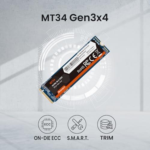MMOMENT MT34 1TB NVMe M.2 2280 内蔵SSD PCIe Gen3x4