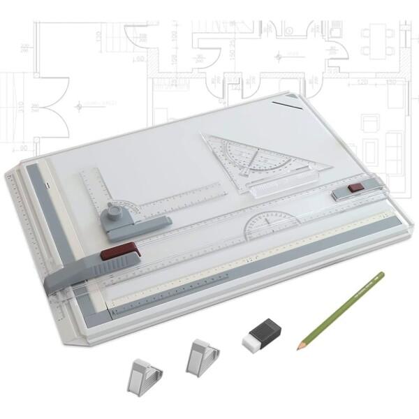 iimono117 製図板 A3 サイズ 図面 建築 卓上製図板 製図用品 製図道具 定規付 イラスト 背景 工作 製図版 絵画 製図書き