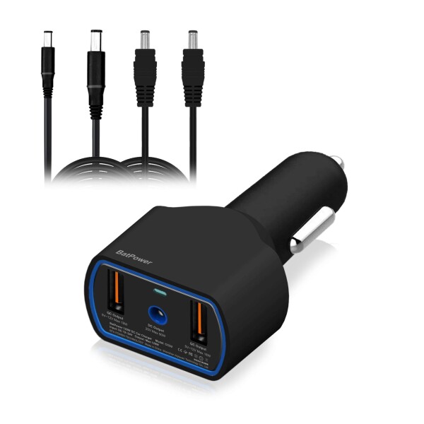 BatPower 120W 車載充電器 ラップトップ カーチャージャー （20V/15V 対応 Dell Laptop Computer 車の充電器）Dell Laptop Notebook Vehicle Car Auto ChargeriPhone 11/X/XR/8、iPad Pro、Galaxy + その他機器対応 -CCD2