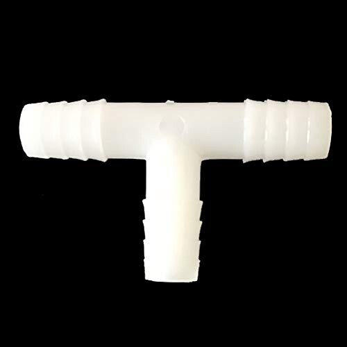 (10個入り)樹脂製チューブコネクター同径T型（適合チューブ内径11mm、プラスチック(PE)製、チーズ、ティー、 型番AQTCT10mm)