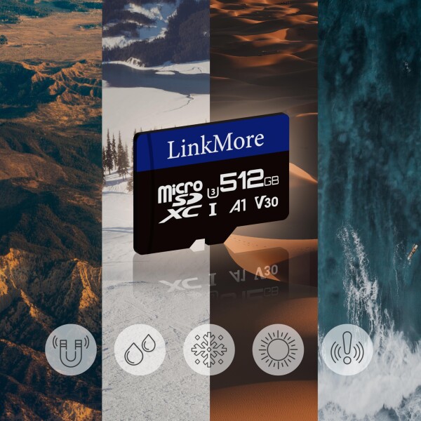 LinkMore 512GB マイクロSDカード Nintendo Switch対応/MicroSDXCカード / U3 / A1 / V30 / SDアダプター付 (最大読込95MB/s)_4