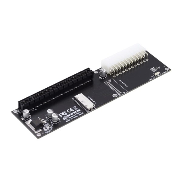 NFHK 8X Oculink SFF-8612 8611 - PCIE PCI-Express 16x アダプター ATX 24ピン 電源ポート付き メインボードグラフィックスカード用