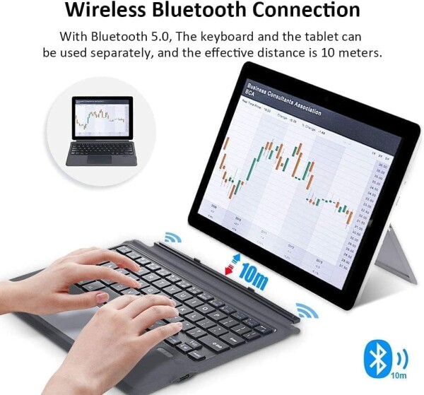 Surface Pro 11/Pro10/ Pro 9/Pro 8キーボード タッチパッド付き bluetooth 英語 配列 静音 薄型 ワイヤレス サーフェス プロ 11 プロ 10 プロ 9 プロ 8用無線キーボード 仕事 磁気吸着 surface pro11 pro10 pro9_1