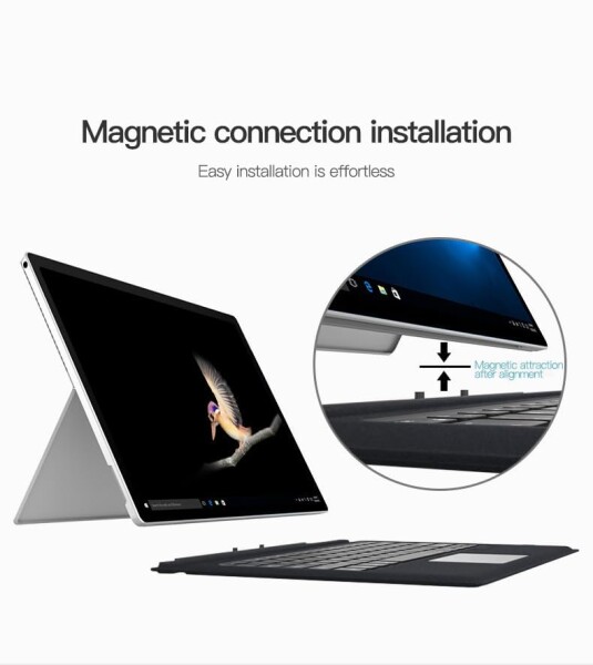 Surface Pro 11/Pro10/ Pro 9/Pro 8キーボード タッチパッド付き bluetooth 英語 配列 静音 薄型 ワイヤレス サーフェス プロ 11 プロ 10 プロ 9 プロ 8用無線キーボード 仕事 磁気吸着 surface pro11 pro10 pro9_3