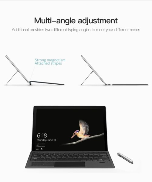 Surface Pro 11/Pro10/ Pro 9/Pro 8キーボード タッチパッド付き bluetooth 英語 配列 静音 薄型 ワイヤレス サーフェス プロ 11 プロ 10 プロ 9 プロ 8用無線キーボード 仕事 磁気吸着 surface pro11 pro10 pro9_5