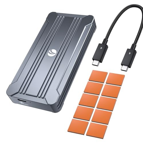 VCOM 40Gbps M.2 SSD 外付けケース USB4.0 NVME専用 M.2 SSDケース Thunderbolt 3/4 USB4/3.2/3.1/3.0/2.0 ポータブル アルミニウム製 高放熱 2280 M&B+M-Key ケースサイズをサポート エンクロージャ