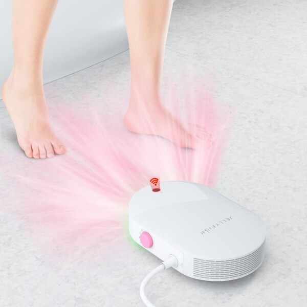 JELLYFISH フットドライヤー 足乾燥機 赤外線センサー付き ポータブルドライヤー 交換用 バスマット フットタオル ハンドドライヤー 妊娠や高齢者に最適なギフト 家庭用 旅行用