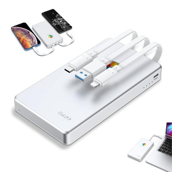 iDiskk iPhone 外付けハードドライブ 4TB 2.5インチ外部hdd ディスク フラッシュメモリiPhone/iPad/MacBook/PC/Android(USB-C)デバイスと高互換性ありプラグ&プレイ ワンクリック自動バックアップ 容量不