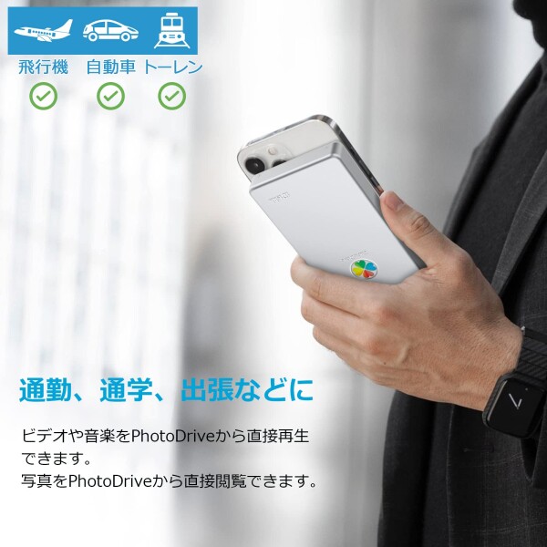 iDiskk iPhone 外付けハードドライブ 4TB 2.5インチ外部hdd ディスク フラッシュメモリiPhone/iPad/MacBook/PC/Android(USB-C)デバイスと高互換性ありプラグ&amp;プレイ ワンクリック自動バックアップ 容量不_6