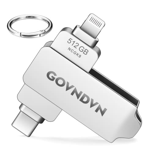 Apple MFi 認証iPhone USB メモリー 512GB iPad USBフラッシュドライブ iPhoneフォトスティックUSB Apple MFi認証 iPhone USBメモリー512GB iPhoneフラッシュメモリ(2 in