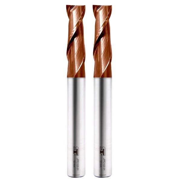 スピードタイガー JPF 2枚刃 エンドミル 刃径12mm タングステン鋼 超硬 スクエア TiSiNコート カッター 2個入り セット