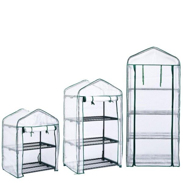 金属素材のガーデンラック 温室の花棚 フラワースタンド・ガーデンラック・家庭菜園 花架の本体は金属パイプです より耐久性があり、頑丈なデザイン組立簡単 園芸 (3段のグリッド花の通販は