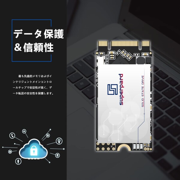 Superpard SSD 128GB M.2 2242 NGFF SATAIII 6Gb/s TLC 3D NAND 内蔵 高速転送 データ保護 高耐久 ノートパソコン/デスクトップパソコン適用 省電力(M.2 2242 128GB)