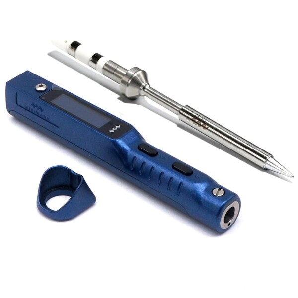 TOOLSAVING はんだごて 温度制御ハンダゴテ 昇級版 急速加熱 50-400[度]まで温度調節可能 TS101 PD 90W DC 65W電子作業 家電修理 電気DIY用 携帯便利 B2こて先 ブルーの通販は