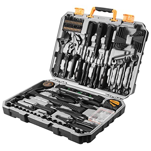DEKO 178本組 工具セット ホームツールセット 家庭用 ツールセット 日曜大工 DIYセット 作業工具セット 家具の組み立て 住まいのメンテナンス用 修理道具セット 便利な収納ケース付き
