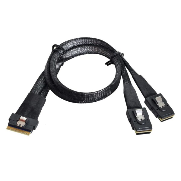 chenyang CY SFF-8654 8i 74ピン PCI-E Ultraport Slimline SAS Slim 4.0 - Dual SFF-8087 Mini SAS ケーブル PCI-Express_4
