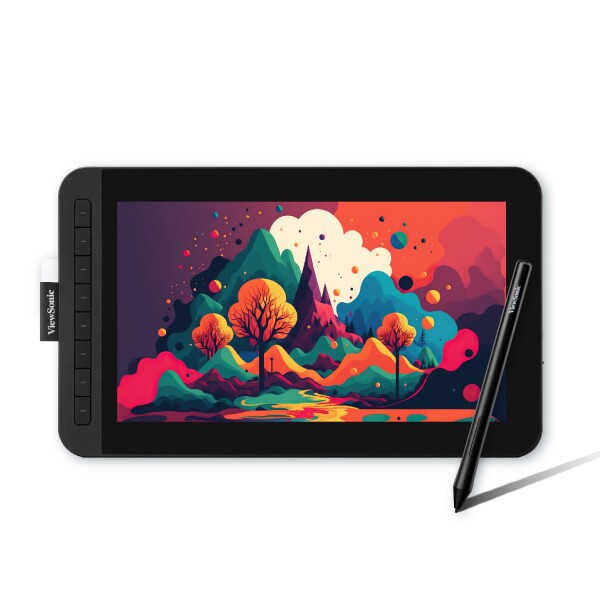 ViewSonic ID1230 液晶ペンタブレット 11.6インチ 85%NTSC 90%Adobe RGB 8192レベル筆圧感度 エクスプレスキー8個 USB Type-C 初心者 お絵かき イラスト制作 漫画制作 写真加工 オンライン授業 超軽量 黒の通販は