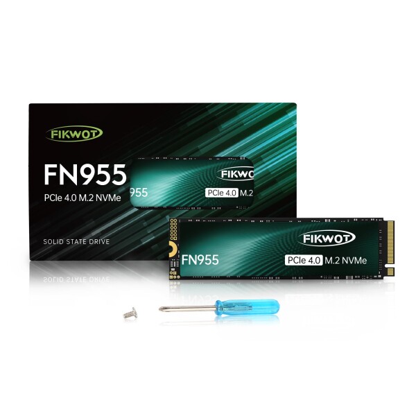 FN955 M.2 SSD 1TB 2280 PCIe Gen4.0x4 (最大読込:7350MB/s) 高耐久3D NAND TLCフラッシュ NVME SSD SLCキャッシュ搭載 産業用内蔵SSD PS5/ノートPC/デスクトップ用ストレージ拡張 5年メーカー保証