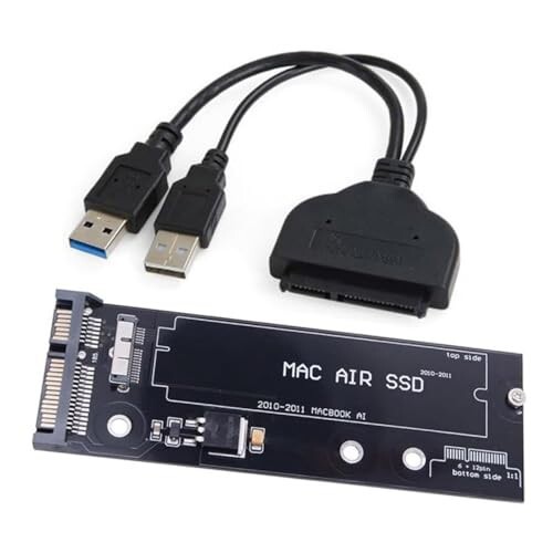 CY USB 3.0 - SATA 22ピン & 12+6ピン SSD PCB ディスクドライブケーブル Adappter 2010 2011 MAC Air A1369 A1370 SSD対応の通販は