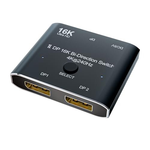 CABLEDECONN DisplayPort 16K DP スイッチ双方向Displayport分配器切替器16K @ 60Hz 4K @ 240Hz複数ソースおよびディスプレイ用スプリッターコンバーターの通販は
