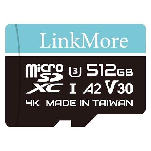 LinkMore MicroSDXCカード 512GB A2 / V30 / U3 / Switch対応/SDアダプター付