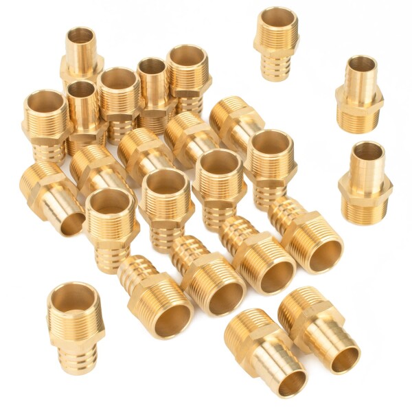LTWFITTING ホースニップル ホース継手 おネジ R(PT)3/4 ホース内径19mm (25個入)