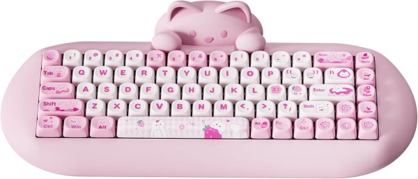 YUNZII C68 ワイヤレスメカニカルキーボード かわいい猫 ps4/ps5対応