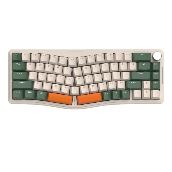 AKS068 ゲーミングキーボード アリスレイアウト 68キーアンチゴーストキー Gasket構造 ホットスワップ可能 人間工学 南向きのRGBバックライト 両側RGBライトPBTキーキャップ Type-C有線 Windows Vi