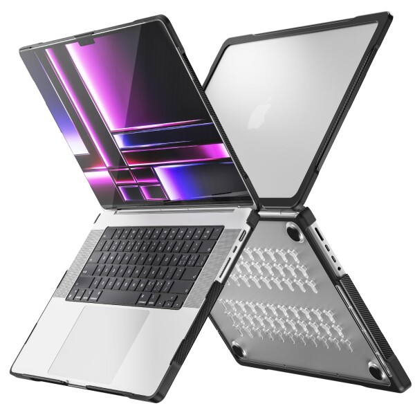 PboyiqiS For Macbook Pro 16インチケース 2023-2021 M2/M1 Pro/Max チップ搭載モデル Macbook Pro 16インチ A2485/A2780対応 ハードケース 全面保護 放熱設計 軽量 耐汚れ 透明 分離型設計 (透明)