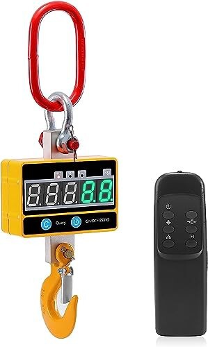 クレーンスケール 2T 充電式 リモコン遠隔操作 デジタル吊りはかり 2000kg吊りはかり 吊り秤 吊秤 高精度 軽量 デジタル吊り下げ秤 電子スケール 2t リモコン操作 スーパー 釣り 工場 埠頭
